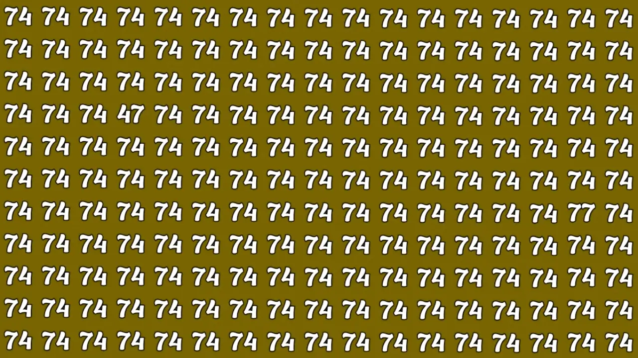 Spot 75 and 47 among 74